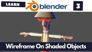 Learn Blender 3 - Overlays In The Viewport Wireframe On Shaded Objects