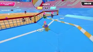 Fall Guys 4 vs 4 Volleyball match