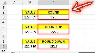 How to ROUND, ROUNDUP & ROUND DOWN in Excel