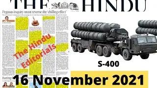 16 November 2021 The Hindu Newspaper Analysis