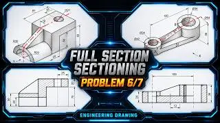 Full Sectioning | Problem 6/7 | Engineering Drawing | 9.6/9.7