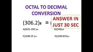 DIGITAL ELECTRONICS | OCTAL TO DECIMAL NUMBER CONVERSION CONCEPT | PROBLEM |STLD|DIGITALCIRCUITS