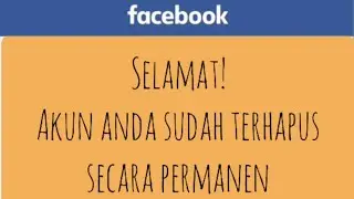 TUTORIAL HAPUS AKUN FACEBOOK SECARA PERMANEN TERBARU‼️