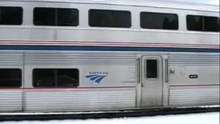 Amtrak 5 & 6 Meet in Colfax, 02/14/09