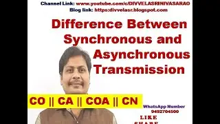 Difference between Synchronous and Asynchronous transmission | Synchronous Vs Asynchronous | CA | CN