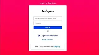 Create Instagram Login Page   Login form   UI Webpage Design   HTML & CSS