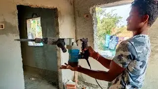 Break Cement Wall using Rotary Drill Hammer | Cement Wall Break Working Video | Tamil Technic