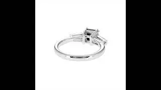 Atyaza Inc White Gold Black Diamond and Diamond Engagement Ring ATZR 0784