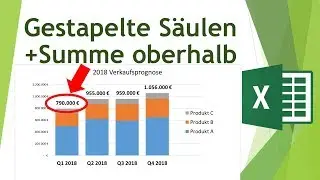 Stacked columns - Displaying the sum across columns - Visualizing data in Excel (27)
