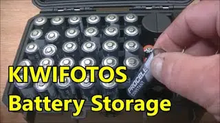 KIWIFOTOS Battery Storage Box with Battery Tester - Get Organized.