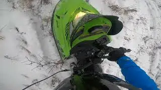 Backcountry powder snowmobiling