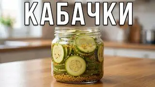 Маринованные кабачки с зернами горчицы в банках на зиму
