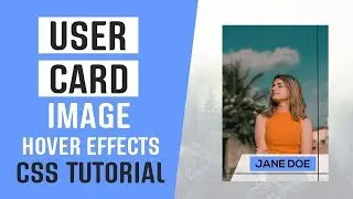 CSS User Card Image Hover Effects | CSS Image Hover Effects | CSS User / Profile Card | CSS Tutorial