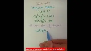 2024 AYT Matematik Soruları Denklemler #2024 #aytmatematik #yks #tyt #maths #denklemler #yks2024