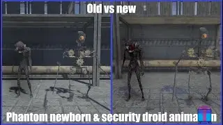 Phantom New Born and Security Droid old vs new animations | Slendytubbies 3
