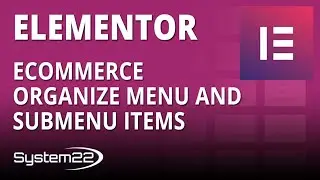 Elementor Ecommerce Organize Menu And Submenu Items 👈