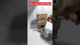 Make a Robot Coin bank from Cardboard #shorts #theprince #coinbank