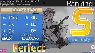 Osu! - The Promised Neverland- Isabella's Lullaby (Normal) 100% SS
