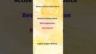 What Is Active And Passive Voice ? | Best Explanation 