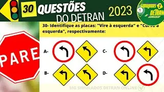 ACOMPANHE AS QUESTÕES DA PROVA TEÓRICA DO DETRAN, 