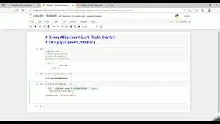 PP_7 :  STRING ALIGNMENT FUNCTIONS IN PYTHON