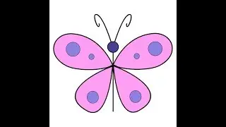 How to draw butterfly/ Как рисовать бабочку, рисуем с детьми.