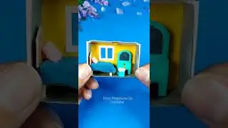DIY Miniature Bedroom in a Matchbox #miniature crafts #shorts