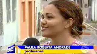 Reportagem da TV Sergipe, na Festa de Corpus Chisth, em São Cristóvão