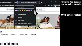 Chrome's Tab Groups: How to use emojis in name