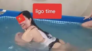 swimming in the house pool chubby mommy sexy mom