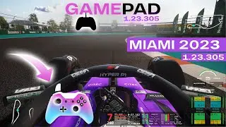 Miami Hotlap | 1.23.305 | RSS Formula Hybrid 2023 on Gamepad | Assetto Corsa