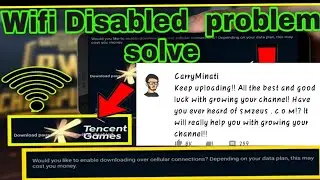 PUBG MOBILE Download failed because is WiFi disable||how to fix this problem of pubg|