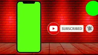 green screen mobile frame without copyright \\ channel logo