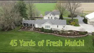 Fresh Mulch at a Wedding Venue (Relaxing Drone Footage)