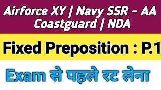 FIXED PREPOSITION IMPORTANT FOR ALL EXAMS