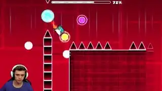 Gamer smashes keyboard in geometry dash conical depression