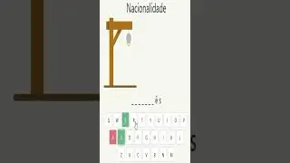 JOGO DA FORCA - CATEGORIA NACIONALIDADE #shorts