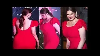 Zareen Khan H0T & Busty In Tight Red Dress