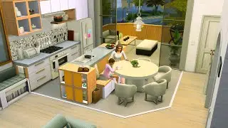 Single Mom Apartment with Balcony (2B Jasmine Suites)  🌆 Sims 4 Speed Build Stop Motion (NO CC)