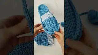 Красивая обвязка для ваших тапочек!