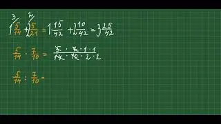 Разные действия с правильными дробями, 6 класс #еленагридина #школа #математика