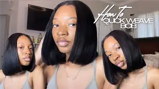 *EASY* QUICK WEAVE BOB TUTORIAL w/ minimal leave out *beginner friendly*