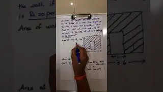 A door of length 2m and breadth 1m. is fitted in a wall. The length of the wall is 4.5m and breadth