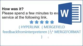 Create dynamic hyperlinks with mail merge for Word