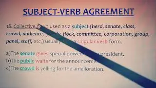 Subject Verb Agreement Rule No. 18 Collective Nouns