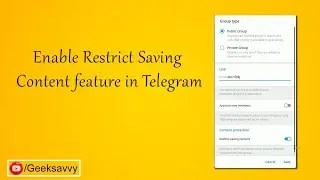How Enable Restrict Saving Content feature in Telegram? Geek Savvy