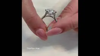 4.55 carat Round Lab Diamond Three Row Band Ring
