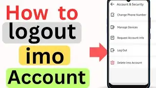 how to logout imo | log out imo | how to log out imo account other device