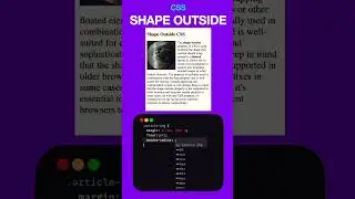 CSS SHAPE OUTSIDE || HTML Using IN A CSS || 