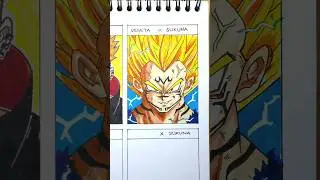 vegeta x sukuna #shorts #anime #drawing